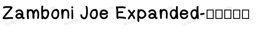 Zamboni Joe Expanded字体转换